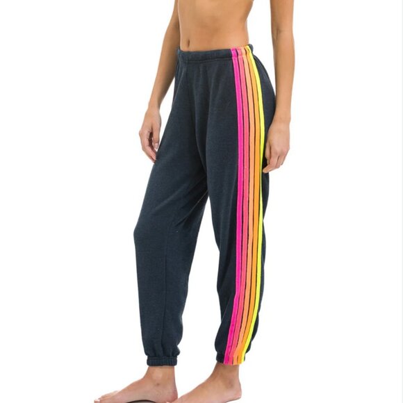 Aviator nation 5 stripe sweatpants new - Picture 1 of 8